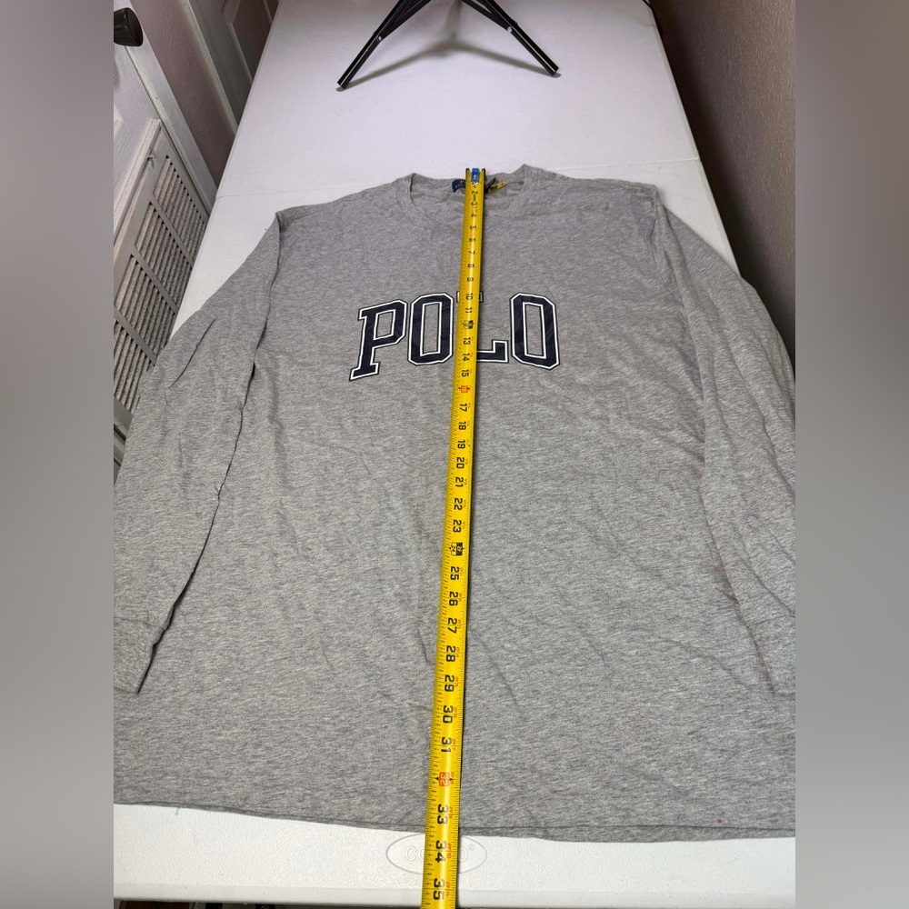 NEW Ralph Lauren Long Sleeve T-Shirt Cotton Grey Heather Big & Tall Men’s SZ 2XB - Picture 8 of 9